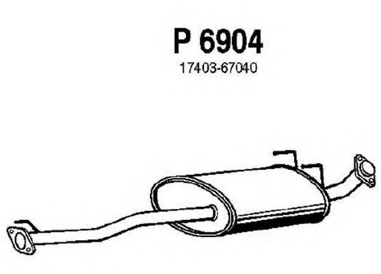 Средний глушитель выхлопных газов FENNO P6904