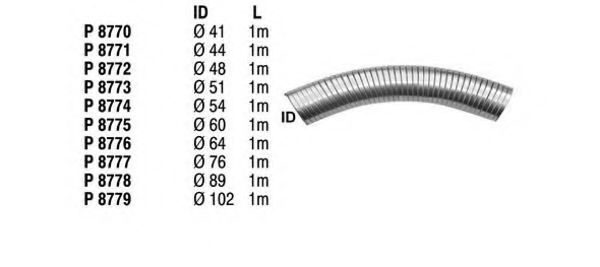 Гофрированная труба, выхлопная система FENNO 8778