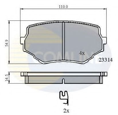 Комплект тормозных колодок, дисковый тормоз COMLINE CBP3475