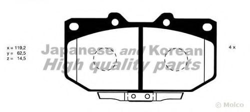 Комплект тормозных колодок, дисковый тормоз ASHUKI 1080-8501