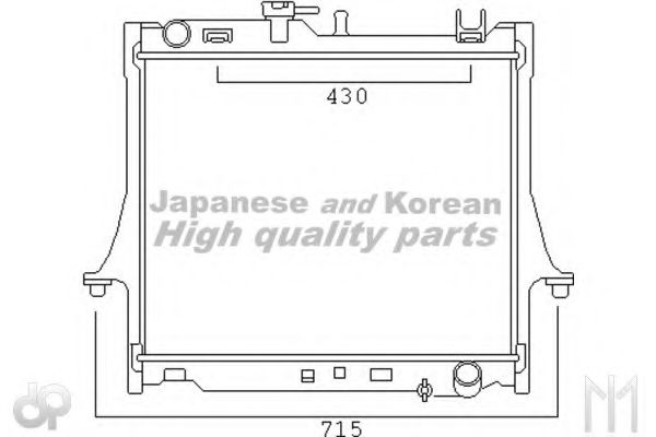 Радиатор, охлаждение двигателя ASHUKI IS550-02