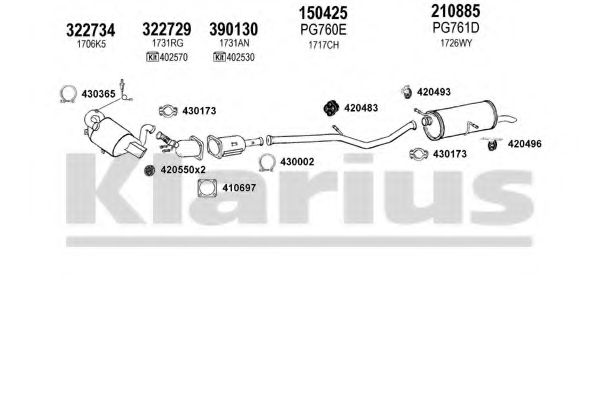 Система выпуска ОГ KLARIUS 631277E