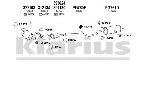 Система выпуска ОГ KLARIUS 631377U