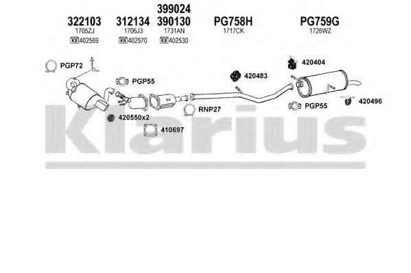 Система выпуска ОГ KLARIUS 180925U