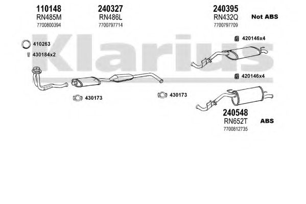 Система выпуска ОГ KLARIUS 720204E
