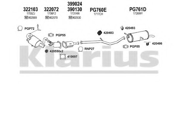 Система выпуска ОГ KLARIUS 630892U