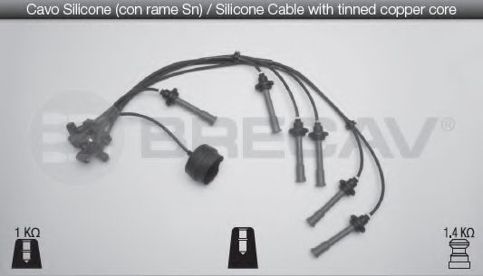 Комплект проводов зажигания BRECAV 01547
