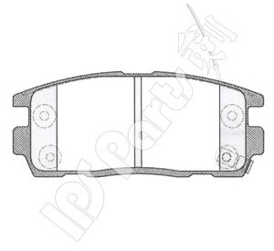 Комплект тормозных колодок, дисковый тормоз IPS Parts IBR-1W02