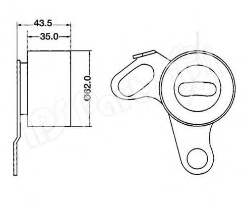 Устройство для натяжения ремня, ремень ГРМ IPS Parts ITB-6202