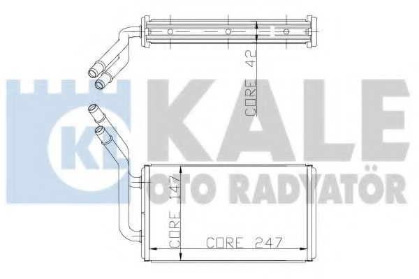 Теплообменник, отопление салона KALE OTO RADYATÖR 149800