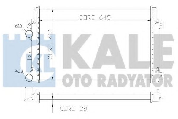 Радиатор, охлаждение двигателя KALE OTO RADYATÖR 353500