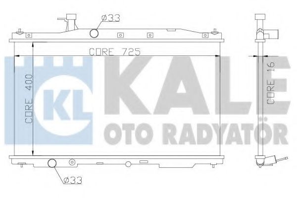 Радиатор, охлаждение двигателя KALE OTO RADYATÖR 357300