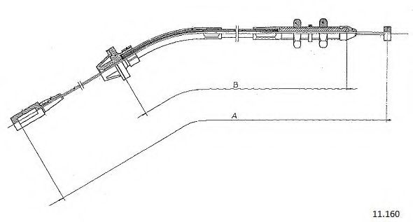 Тросик газа CABOR 11160