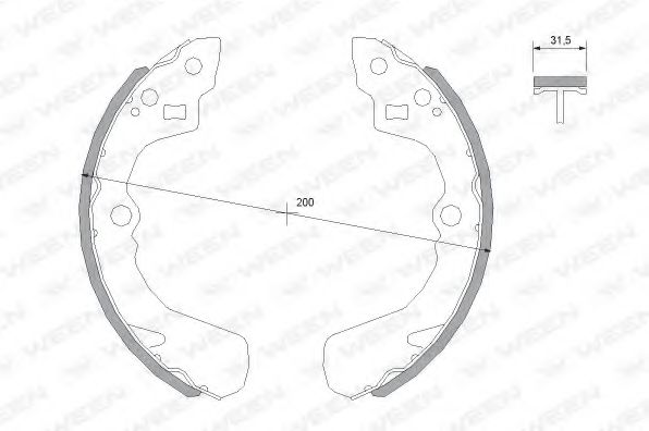 Комплект тормозных колодок WEEN 152-2123