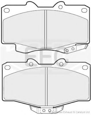Комплект тормозных колодок, дисковый тормоз EEC BRP0703