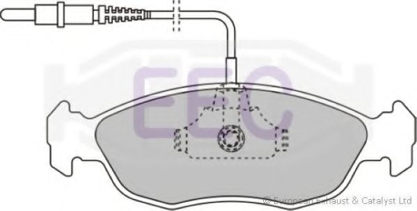 Комплект тормозных колодок, дисковый тормоз EEC BRP0814