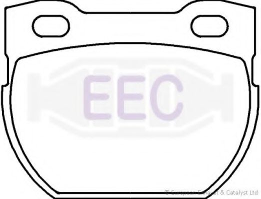 Комплект тормозных колодок, дисковый тормоз EEC BRP0907