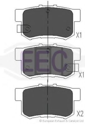 Комплект тормозных колодок, дисковый тормоз EEC BRP1010