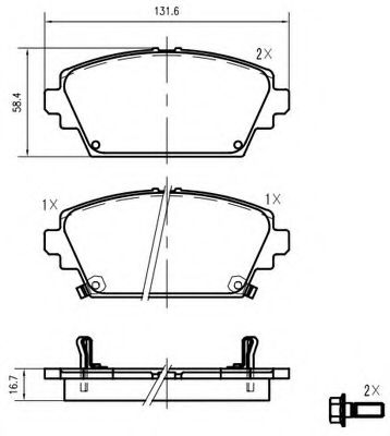 Комплект тормозных колодок, дисковый тормоз VEMA K407301