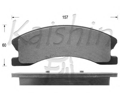 Комплект тормозных колодок, дисковый тормоз KAISHIN D10065