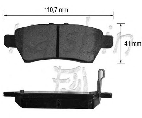 Комплект тормозных колодок, дисковый тормоз KAISHIN D1272