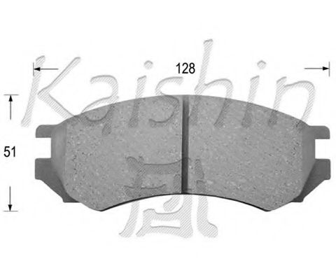 Комплект тормозных колодок, дисковый тормоз KAISHIN FK1162