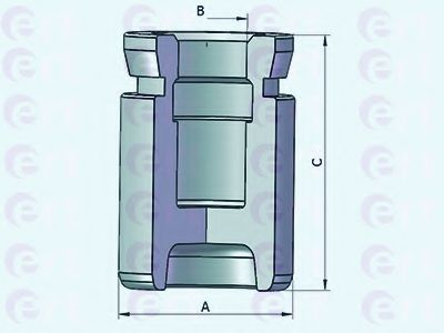Поршень, корпус скобы тормоза ERT 151252-C