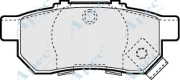 Комплект тормозных колодок, дисковый тормоз APEC braking PAD1009
