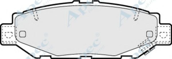 Комплект тормозных колодок, дисковый тормоз APEC braking PAD1018
