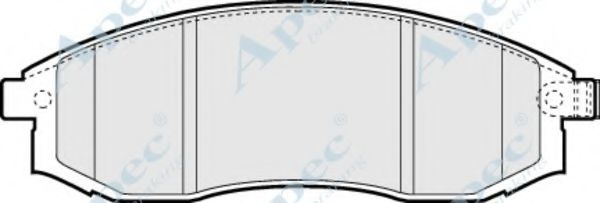 Комплект тормозных колодок, дисковый тормоз APEC braking PAD1228