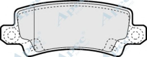 Комплект тормозных колодок, дисковый тормоз APEC braking PAD1243