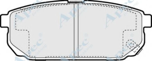 Комплект тормозных колодок, дисковый тормоз APEC braking PAD1331