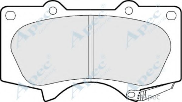 Комплект тормозных колодок, дисковый тормоз APEC braking PAD1382