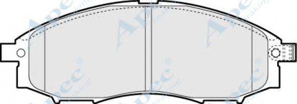 Комплект тормозных колодок, дисковый тормоз APEC braking PAD1429