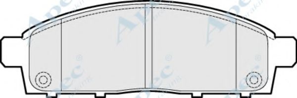 Комплект тормозных колодок, дисковый тормоз APEC braking PAD1519