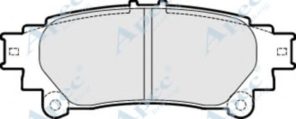 Комплект тормозных колодок, дисковый тормоз APEC braking PAD1718