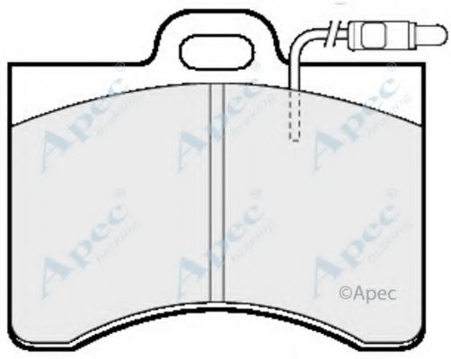 Комплект тормозных колодок, дисковый тормоз APEC braking PAD275