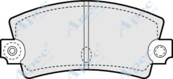 Комплект тормозных колодок, дисковый тормоз APEC braking PAD284