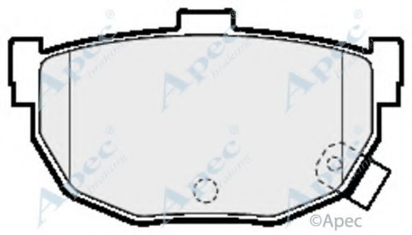 Комплект тормозных колодок, дисковый тормоз APEC braking PAD674