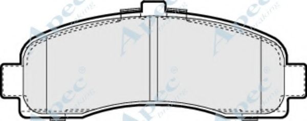 Комплект тормозных колодок, дисковый тормоз APEC braking PAD800