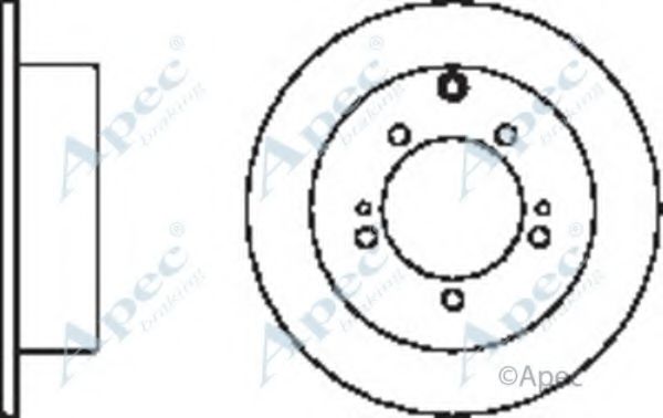 Тормозной диск APEC braking DSK2354