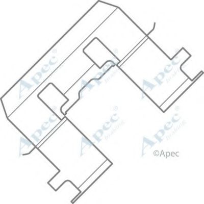 Комплектующие, тормозные колодки APEC braking KIT1005