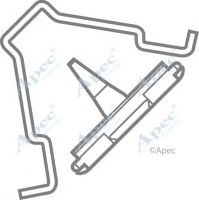 Комплектующие, тормозные колодки APEC braking KIT307