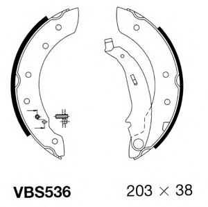 Комплект тормозных колодок MOTAQUIP VBS536