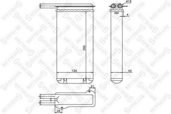 Теплообменник, отопление салона STELLOX 10-35022-SX