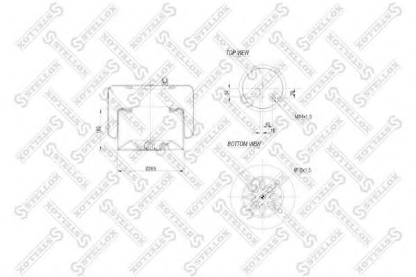 Кожух пневматической рессоры STELLOX 84-00132-SX