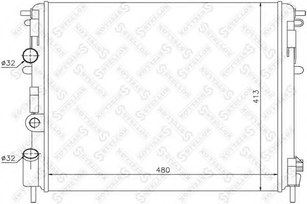 Радиатор, охлаждение двигателя STELLOX 10-25134-SX