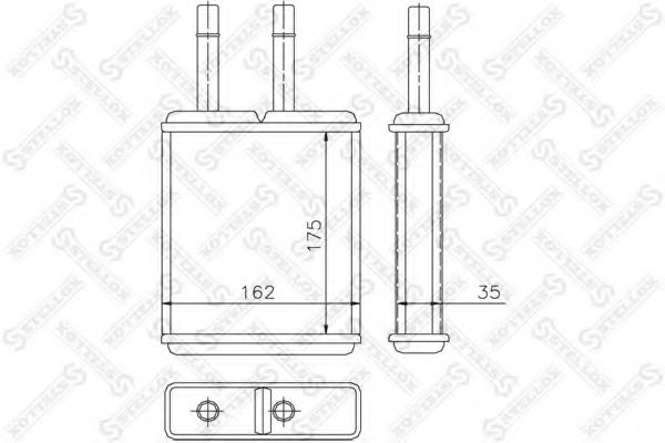 Теплообменник, отопление салона STELLOX 10-35169-SX