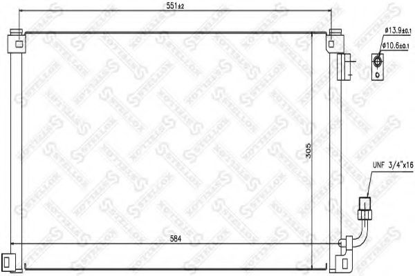 Конденсатор, кондиционер STELLOX 10-45408-SX