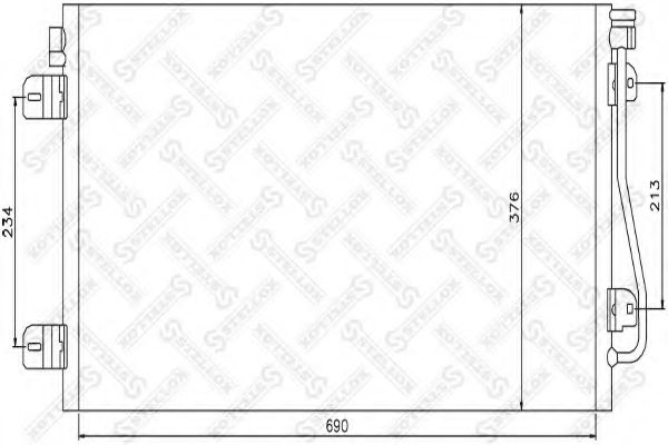 Конденсатор, кондиционер STELLOX 10-45471-SX